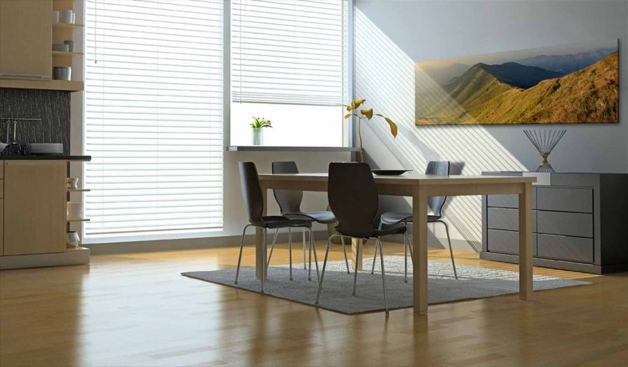 ARTGEIST Mountains at sunset billede - multifarvet canvas print (40x120)