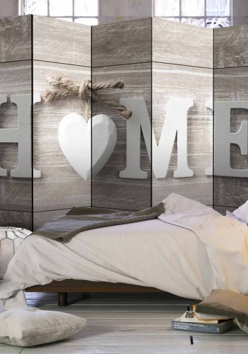 ARTGEIST Home and heart rumdeler - natur/hvid print (172x225)