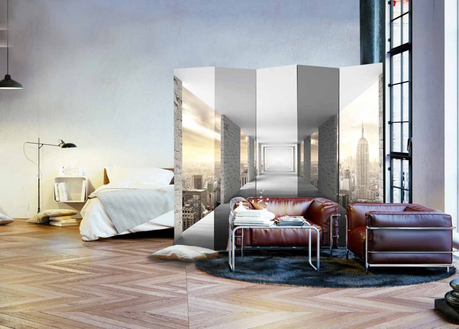 ARTGEIST Skyward Corridor II rumdeler - gul/gr print (172x225)