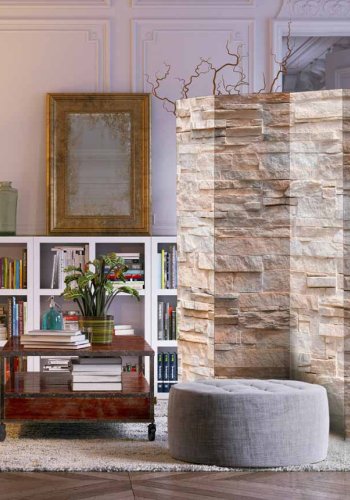 ARTGEIST Stony Gracefulness II rumdeler - creme/gr print (172x225)