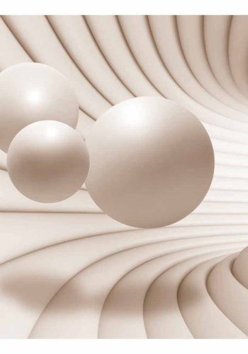 ARTGEIST Balls in the Tunnel fototapet - creme print (105x150)