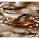 ARTGEIST Chocolate Tide fototapet - creme/guld print (105x150)