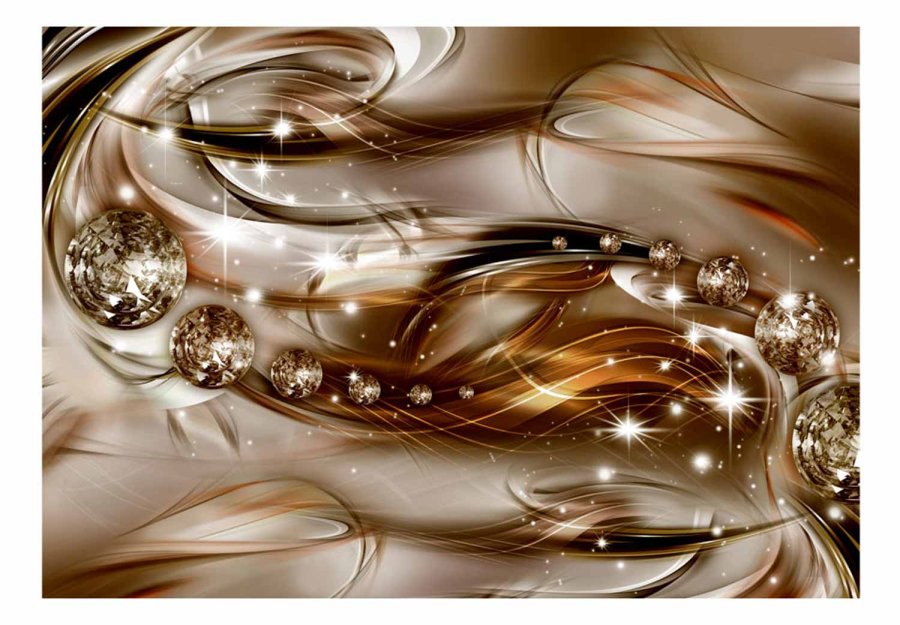 ARTGEIST Chocolate Tide fototapet - creme/guld print (105x150)