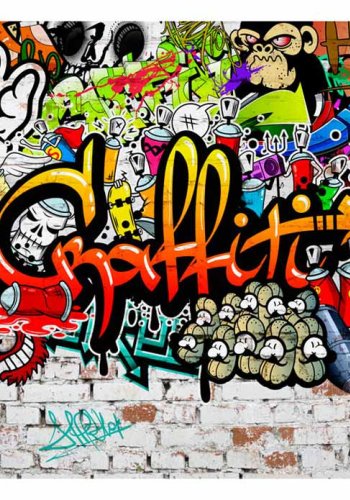ARTGEIST Colorful Graffiti fototapet - multifarvet print (105x150)