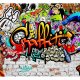 ARTGEIST Colorful Graffiti fototapet - multifarvet print (105x150)