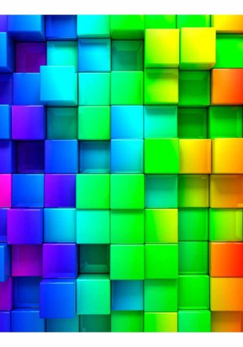 ARTGEIST Colourful Cubes fototapet - multifarvet print (105x150)