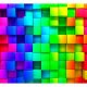 ARTGEIST Colourful Cubes fototapet - multifarvet print (105x150)