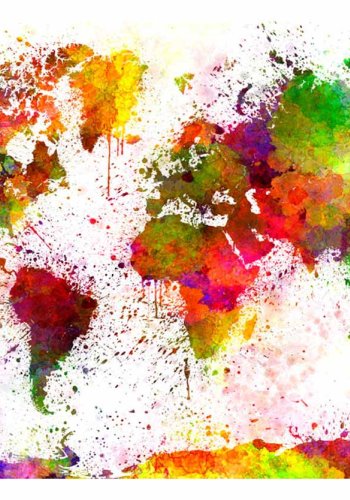 ARTGEIST Dyed World fototapet - multifarvet print (70x100)