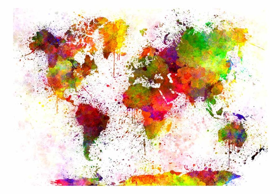 ARTGEIST Dyed World fototapet - multifarvet print (70x100)