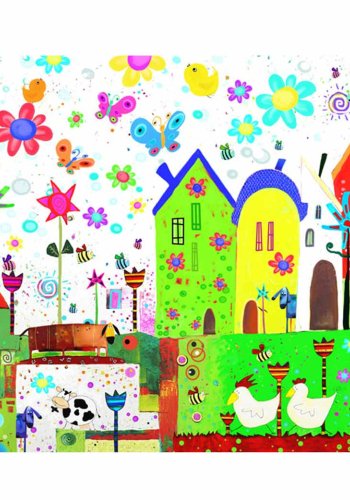 ARTGEIST Happy farm fototapet til brn - multifarvet print (210x300)