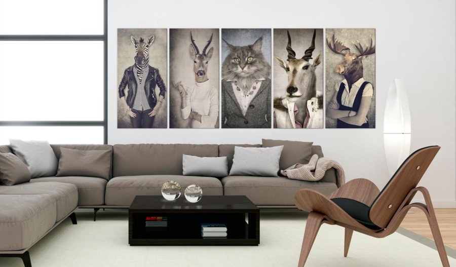 ARTGEIST Animal Masks I billede - multifarvet print, 2 strrelser