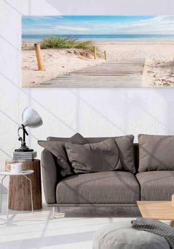 ARTGEIST Charming Beach billede - multifarvet print (50x150)