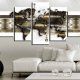 ARTGEIST Metalic World billede - hvid, guld, bronze print, 2 strrelser