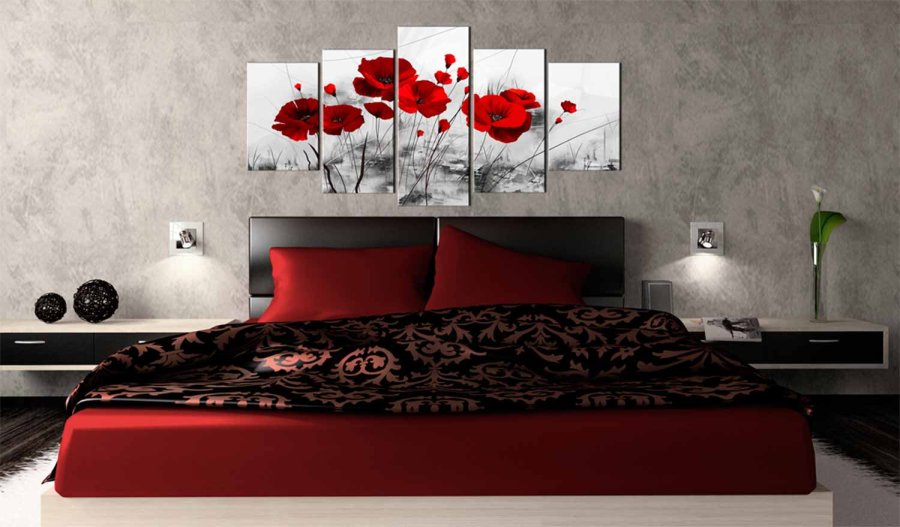 ARTGEIST Poppies Red Miracle billede - gr/rd print, 2 strrelser
