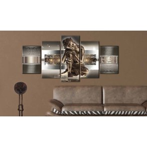 ARTGEIST Sleeping Buddha billede - guld/slv/bronze print, 2 strrelser