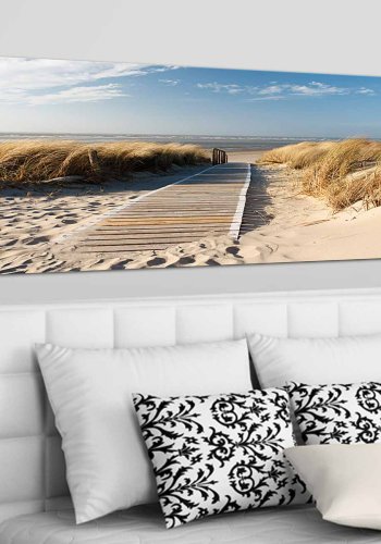 ARTGEIST Ubevogtet strand billede - multifarvet print (50x150)