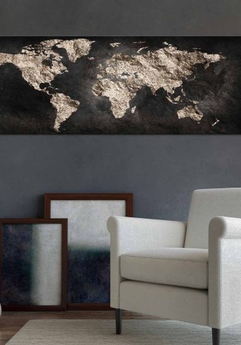 ARTGEIST World Full of Secrets billede - brun/sort print, 3 strrelser