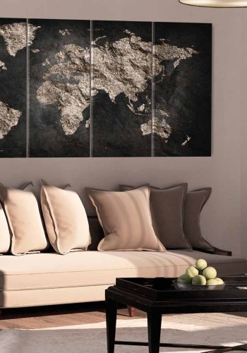 ARTGEIST World Full of Secrets I billede - brunt print, 2 strrelser