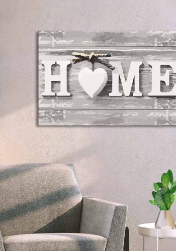 ARTGEIST DIY Home Letters maleri - hvidt lrred, inkl. maling og 2 pensler (40x60)