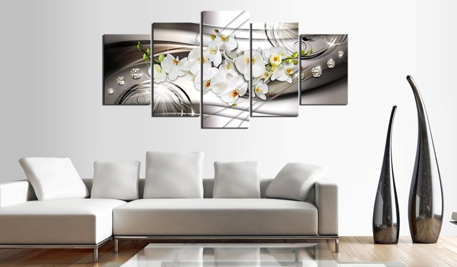 ARTGEIST Orchid with Diamonds billede - multifarvet print, 2 strrelser