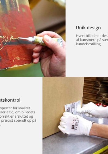 ARTGEIST bent hav billede - multifarvet bomuldslrred/akrylfarver (60x120)