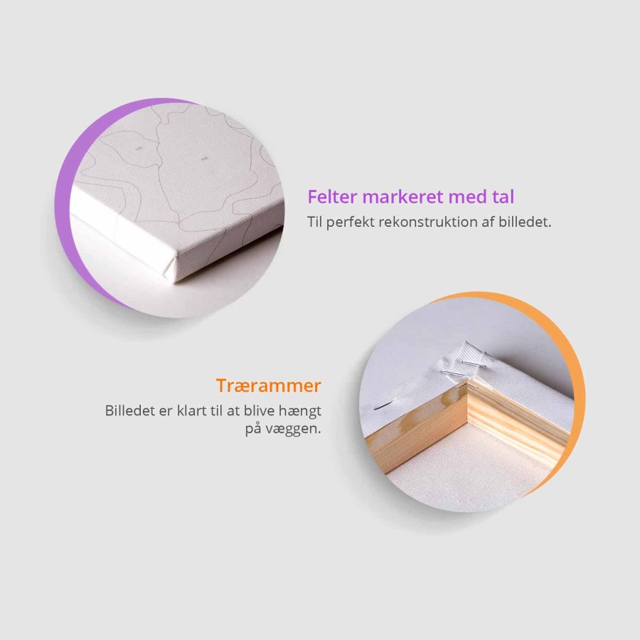 ARTGEIST DIY Fairytale Unicorns maleri - hvidt lrred, inkl. maling og pensel (23x100)