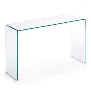 KAVE HOME Burano konsolbord, rektangulrt - klar glas (125x40)