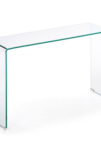 KAVE HOME Burano konsolbord, rektangulrt - klar glas (125x40)