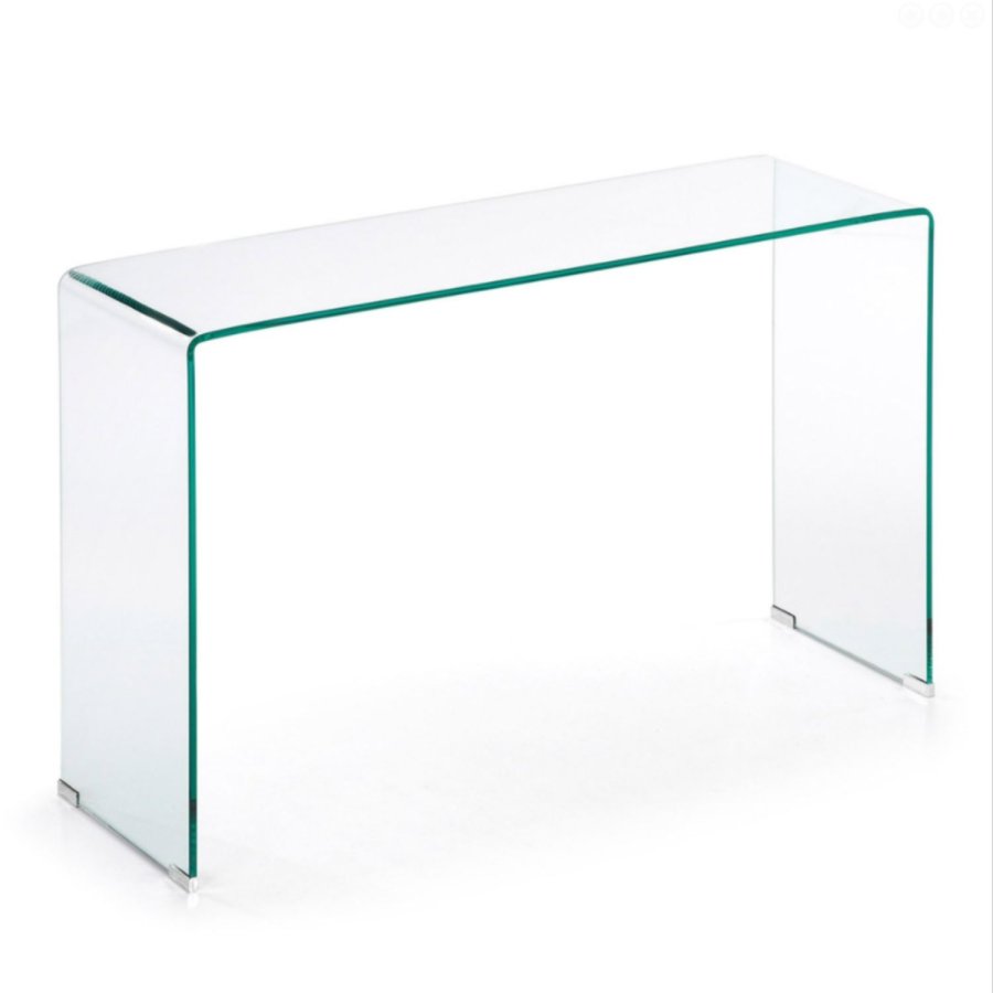 KAVE HOME Burano konsolbord, rektangulrt - klar glas (125x40)