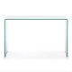 KAVE HOME Burano konsolbord, rektangulrt - klar glas (125x40)