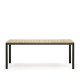 KAVE HOME Bona havebord, rektangulr - natur teaktr og sort aluminium (200x100)