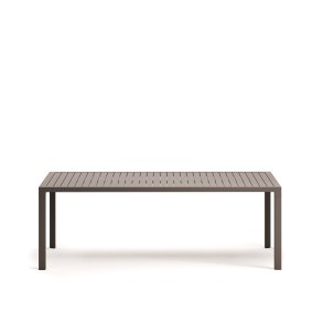 KAVE HOME Culip havebord, rektangulr - brun aluminium (220x100)