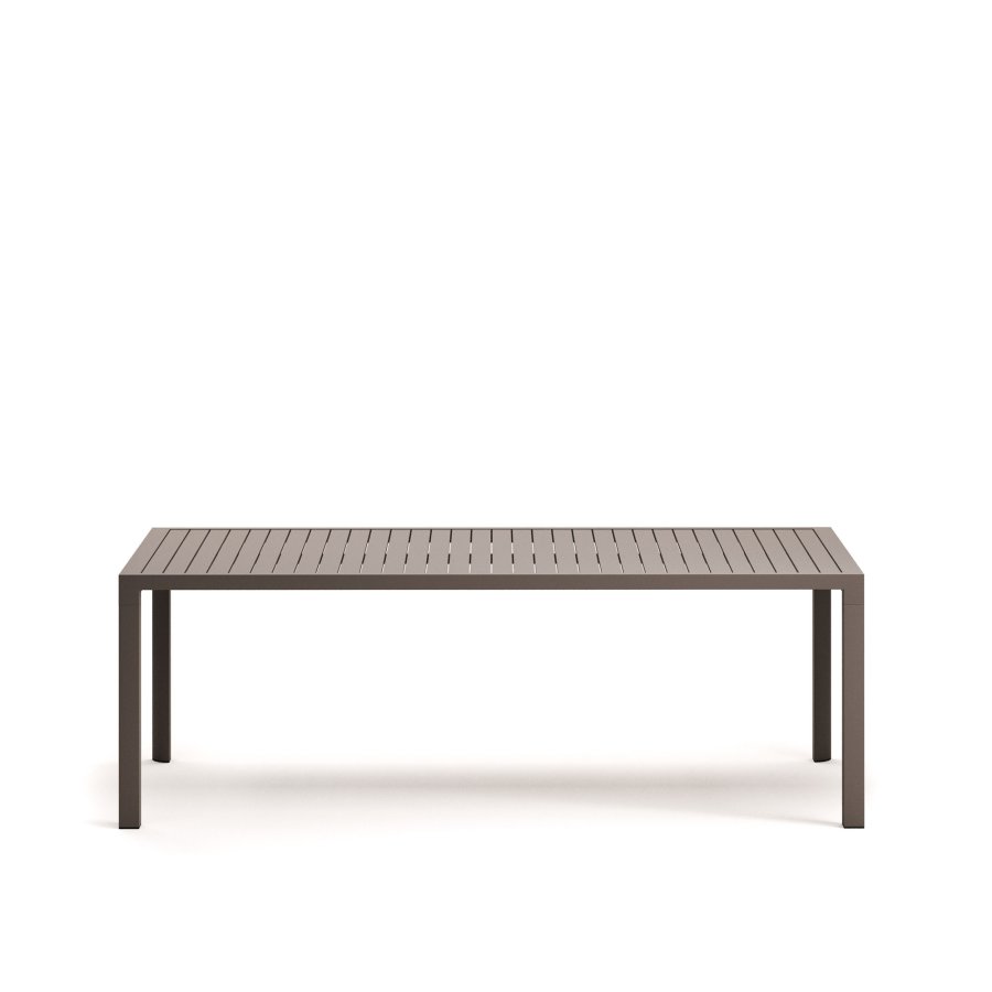 KAVE HOME Culip havebord, rektangulr - brun aluminium (220x100)