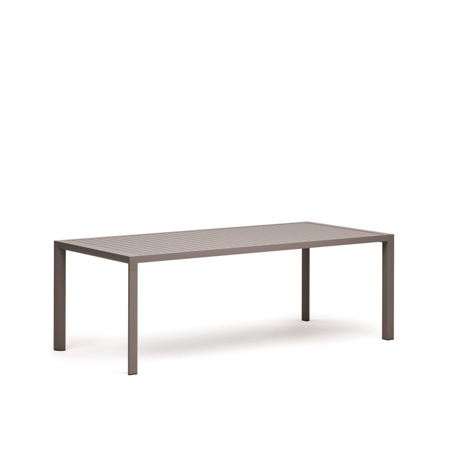 KAVE HOME Culip havebord, rektangulr - brun aluminium (220x100)