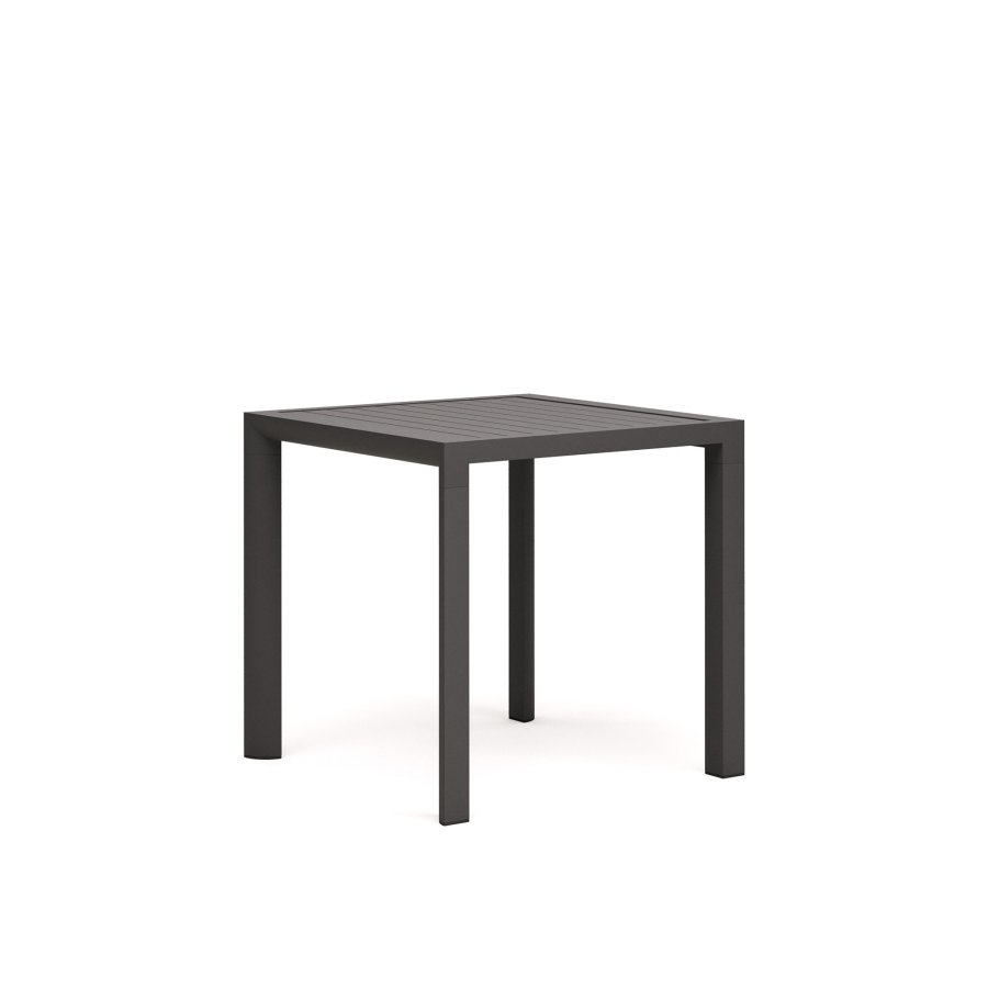 KAVE HOME Culip havebord, kvadratisk - gr aluminium (77x77)