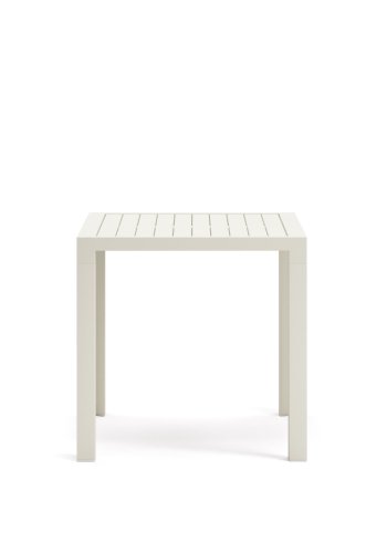 KAVE HOME Culip havebord, kvadratisk - hvid aluminium (77x77)