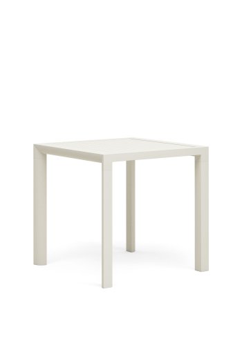 KAVE HOME Culip havebord, kvadratisk - hvid aluminium (77x77)