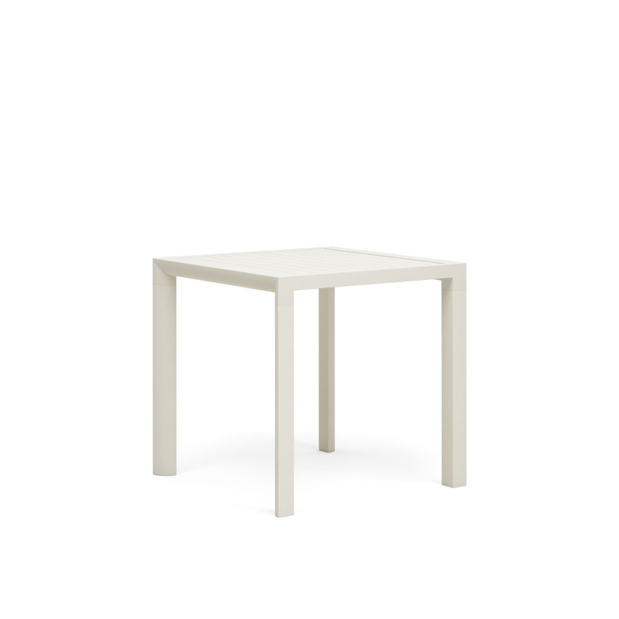 KAVE HOME Culip havebord, kvadratisk - hvid aluminium (77x77)