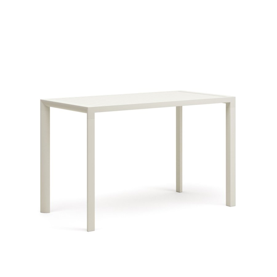 KAVE HOME Culip udendrs barbord, rektangulr - hvid aluminium (150x77)