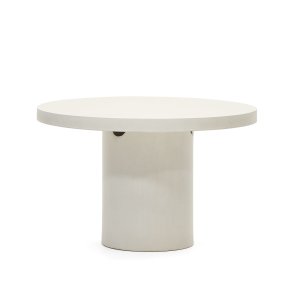KAVE HOME Aiguablava spisebord, rund - hvid cement (120)