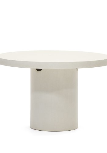 KAVE HOME Aiguablava spisebord, rund - hvid cement (120)