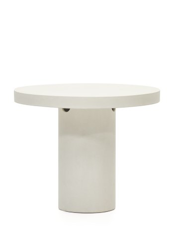 KAVE HOME Aiguablava spisebord, rund - hvid cement (90)