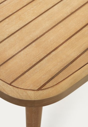 KAVE HOME Maset havebord, rektangulr - natur eukalyptustr (220x100)