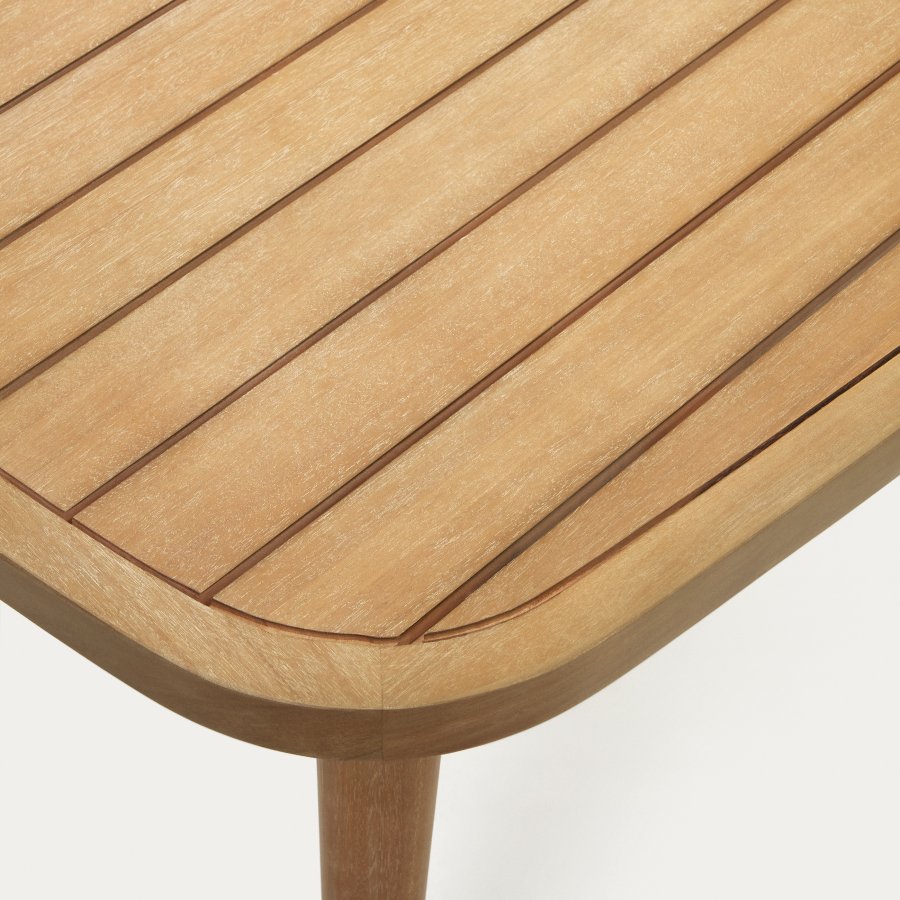 KAVE HOME Maset havebord, rektangulr - natur eukalyptustr (220x100)