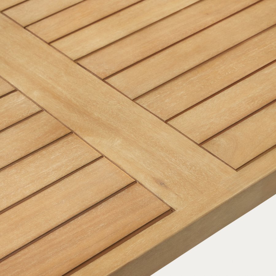 KAVE HOME Maset havebord, rektangulr - natur eukalyptustr (220x100)