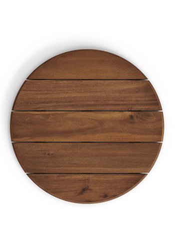 KAVE HOME Saura bord, sort metalplade akacie med valnddefinish, 75 x Ã˜70 cm FSC 100%