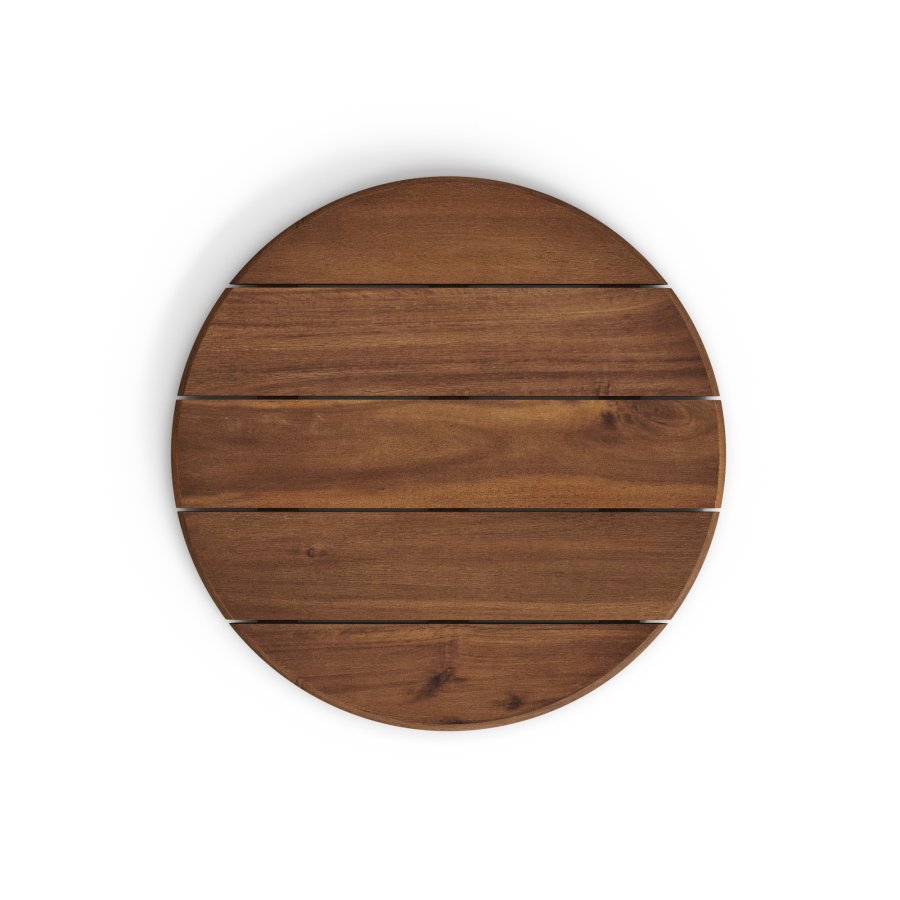 KAVE HOME Saura bord, sort metalplade akacie med valnddefinish, 75 x Ã˜70 cm FSC 100%