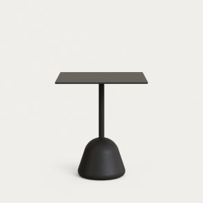 KAVE HOME Tiaret bord med sort plade og sort cementbund Ã˜68x73 cm