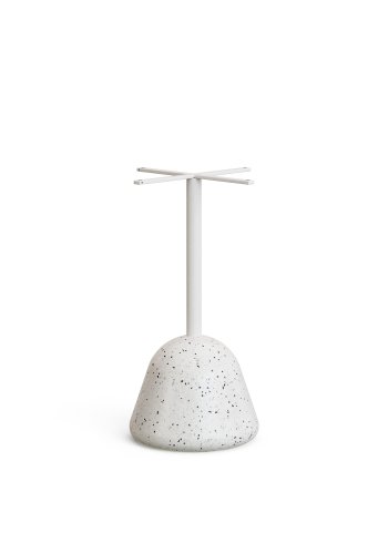 KAVE HOME Saura Bord i hvid terrazzo med hvid terrazzo plade, 75 x Ã˜70