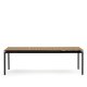 KAVE HOME Canyelles havebord, m. tillgsplade - brun polywood og mat sort aluminium (180(240)x100)